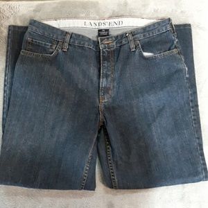 Lands' End Men's Traditional Fit Tapered Leg Jeans